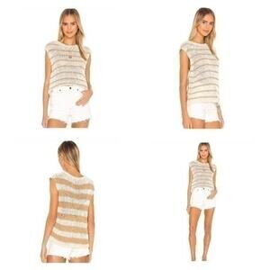 NWT Free People Morning Sand Combo Sweater Tank Top Size M